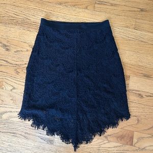 Free People Intimately Sabrina Ginger Skirt Women XS Black Lace Nylon.